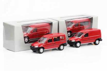 1:64 2er-Set Opel Combo Kasten Transporter rot Norev Dealer diecast