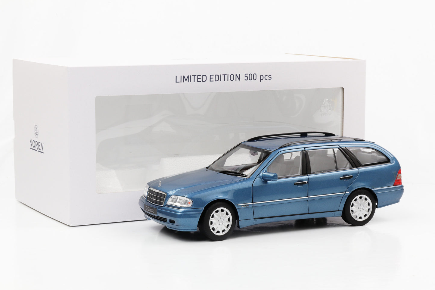 1:18 Mercedes-Benz C200 T-Modell Kombi S202 1997 Aquamarin-metallic Norev limited