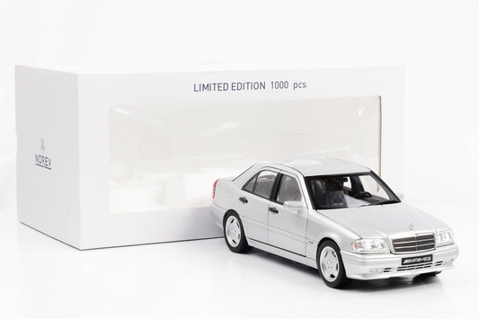 1:18 Mercedes-Benz C36 AMG W202 Limousine 1993 Silbermetallic Norev limited