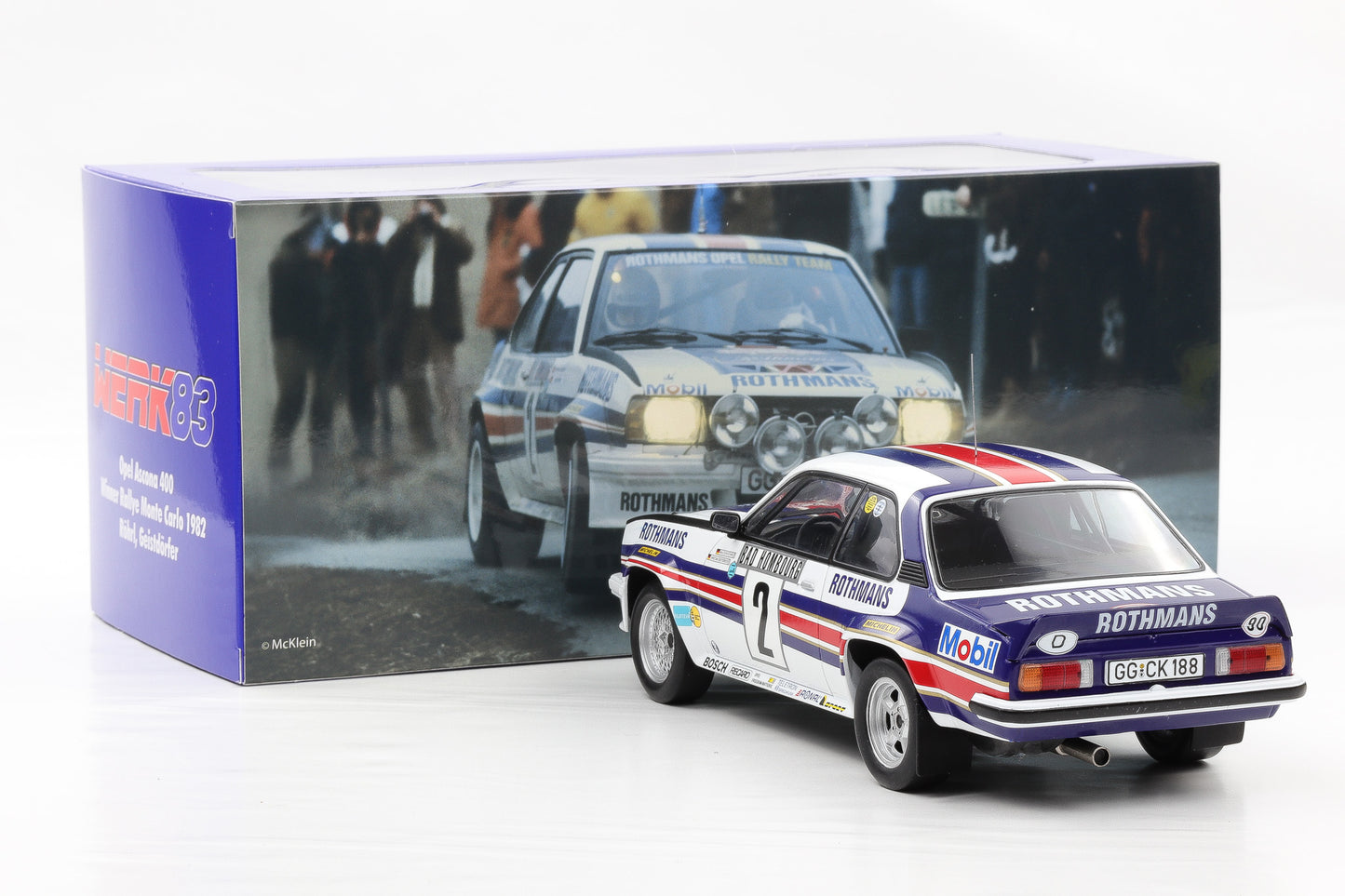 1:18 Werk83 Opel Ascona 400 Night Version #2 Winner Rallye Monte Carlo 1982 Röhrl