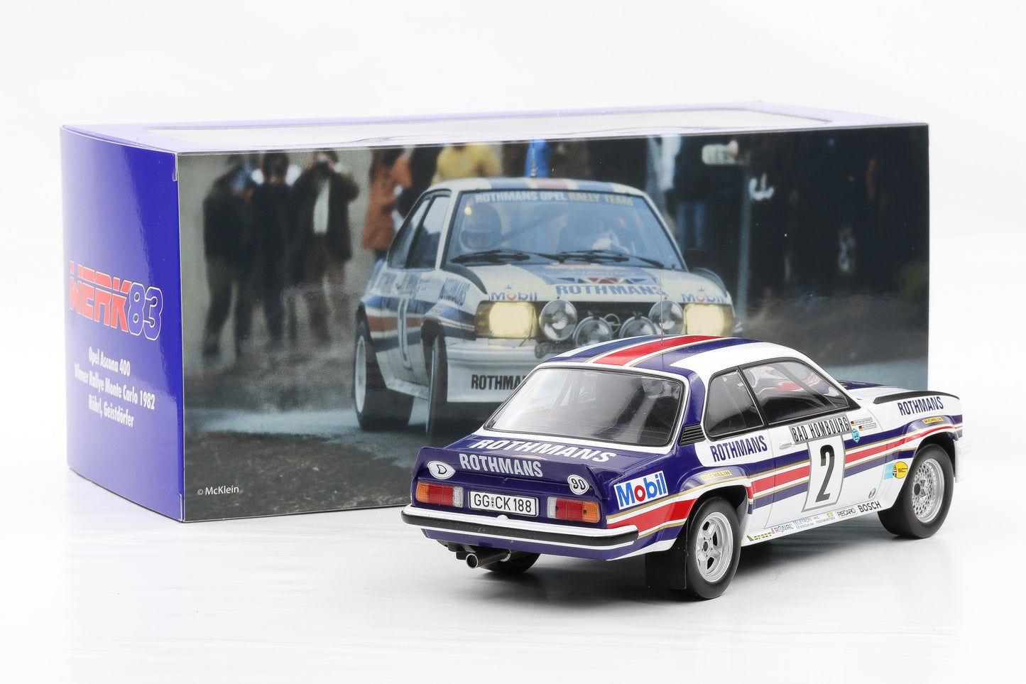 1:18 Werk83 Opel Ascona 400 Night Version #2 Winner Rallye Monte Carlo 1982 Röhrl