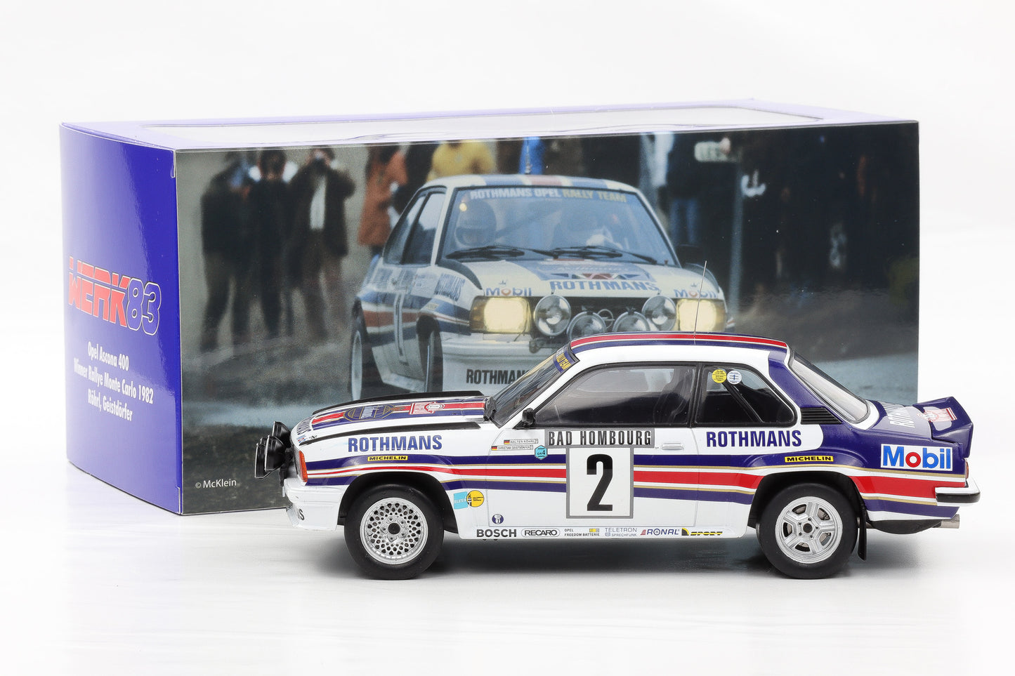 1:18 Werk83 Opel Ascona 400 Night Version #2 Winner Rallye Monte Carlo 1982 Röhrl