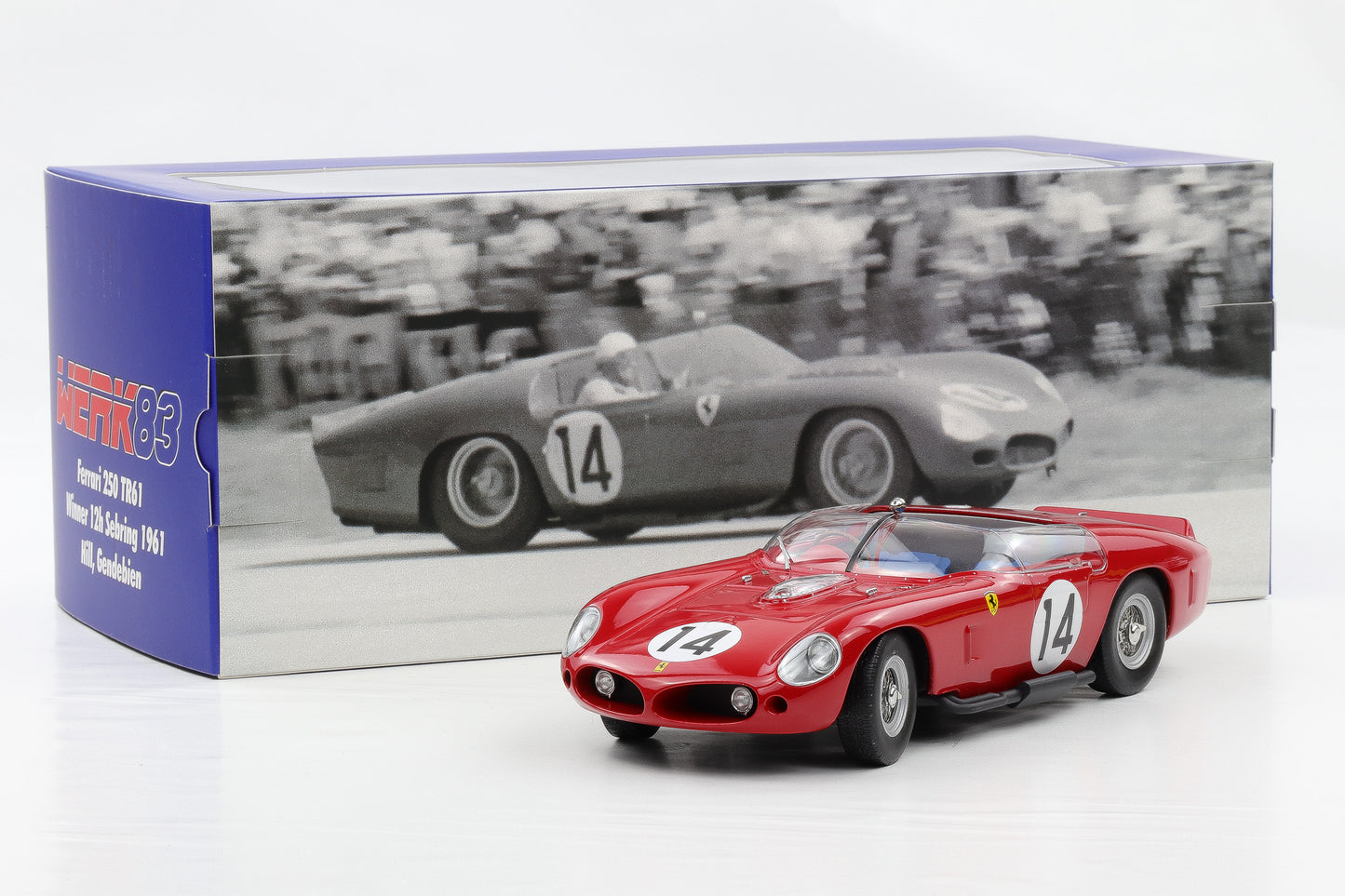 1:18 Werk83 Ferrari 250 TR61 #14 Sieger 12h Sebring 1961 Gendebien Hill