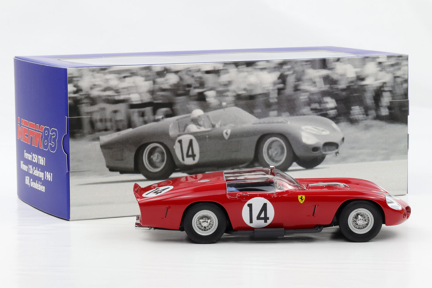 1:18 Werk83 Ferrari 250 TR61 #14 Sieger 12h Sebring 1961 Gendebien Hill