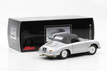 1:18 Schuco Porsche 356 A Speedster 1955/59 silber mit Verdeck opening diecast