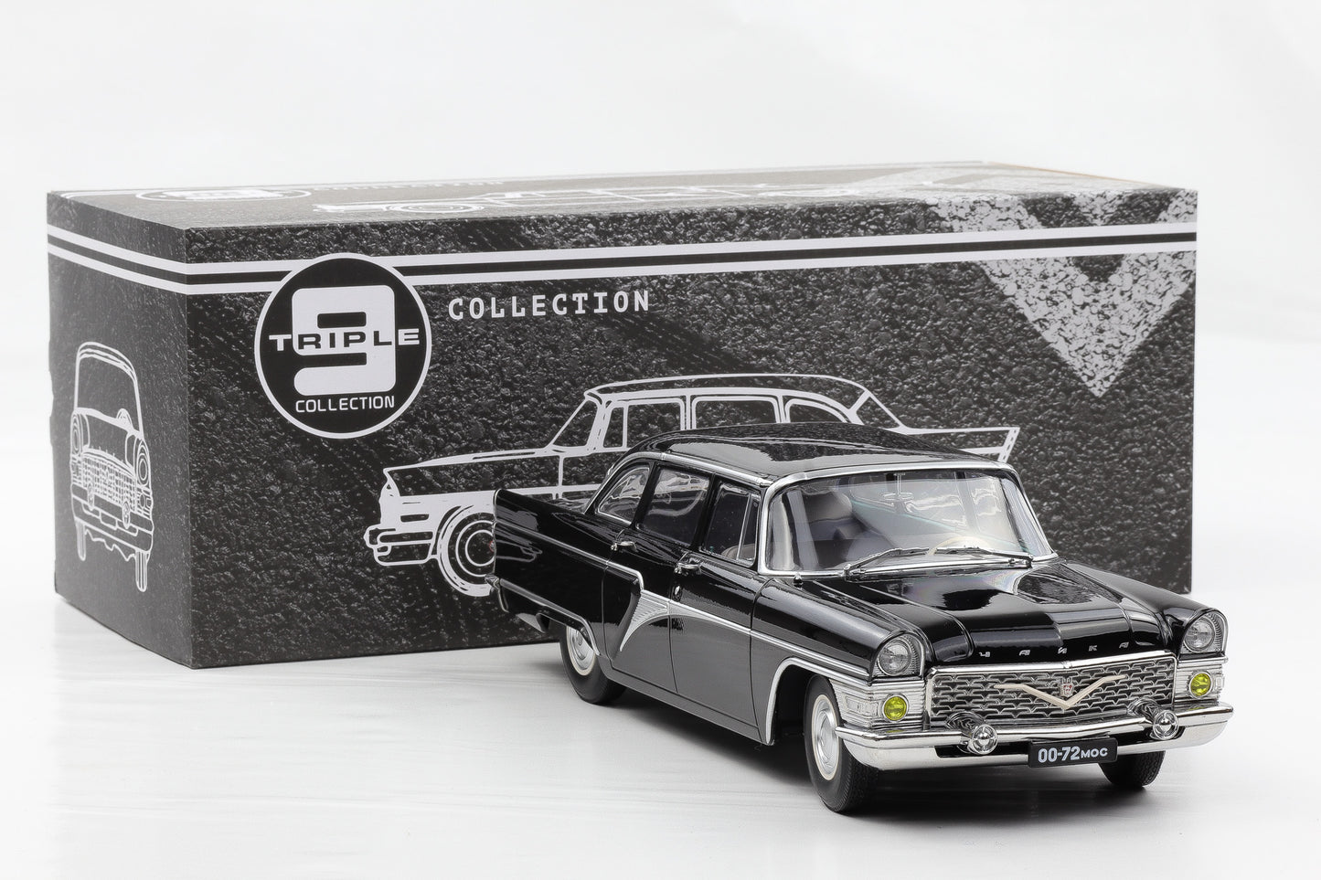 1:18 Triple 9 Tschaika GAZ 13 Seagull 1959 black diecast limited