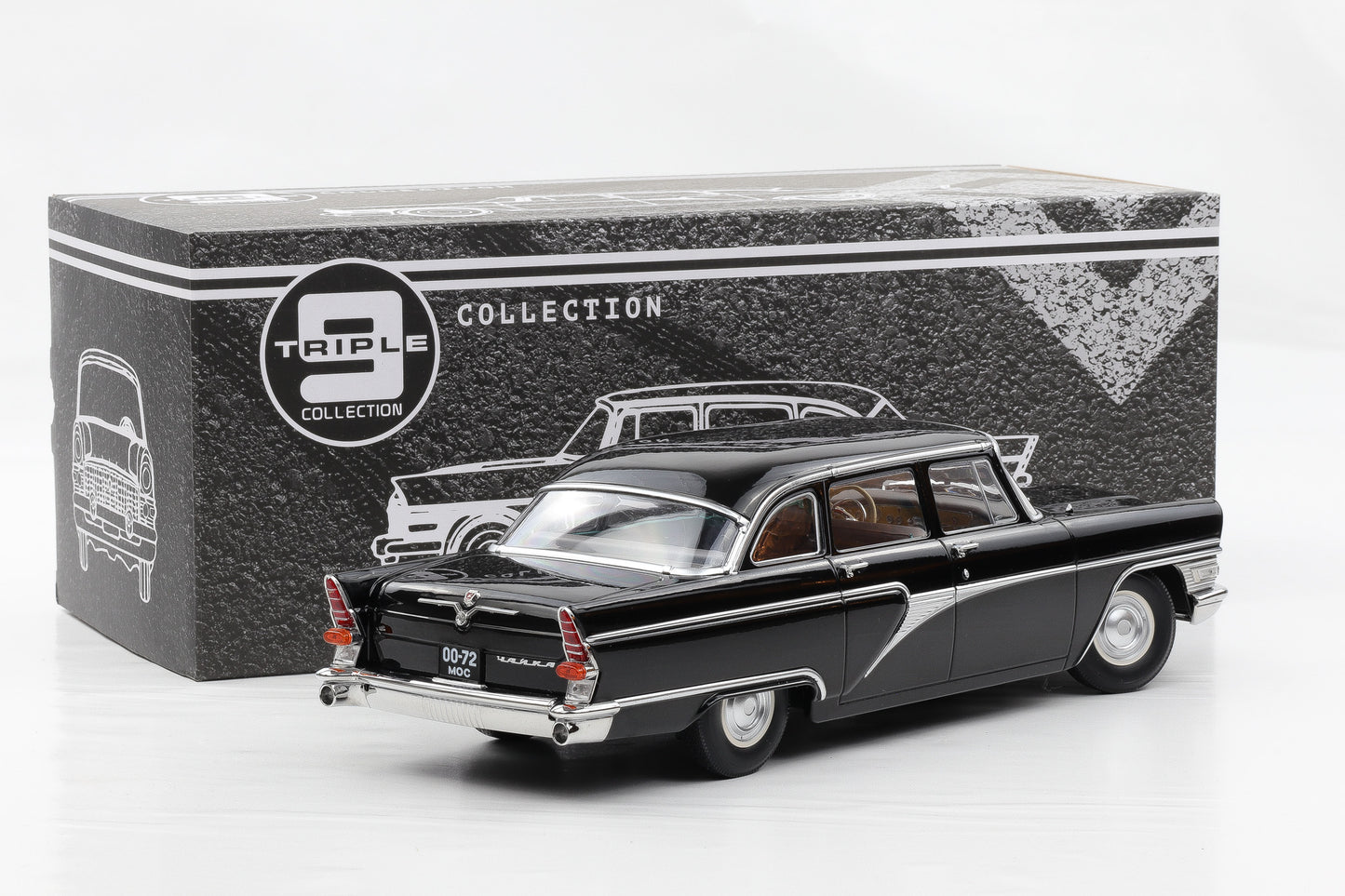 1:18 Triple 9 Tschaika GAZ 13 Seagull 1959 black diecast limited