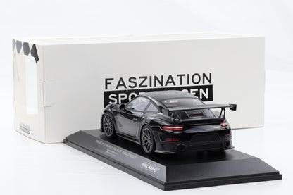1:18 Minichamps Porsche 911 GT2 RS 991.2 2018 black Weissach Package Magnesium Wheels