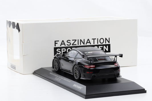 1:18 Minichamps Porsche 911 GT2 RS 991.2 2018 black Weissach Package Magnesium Wheels