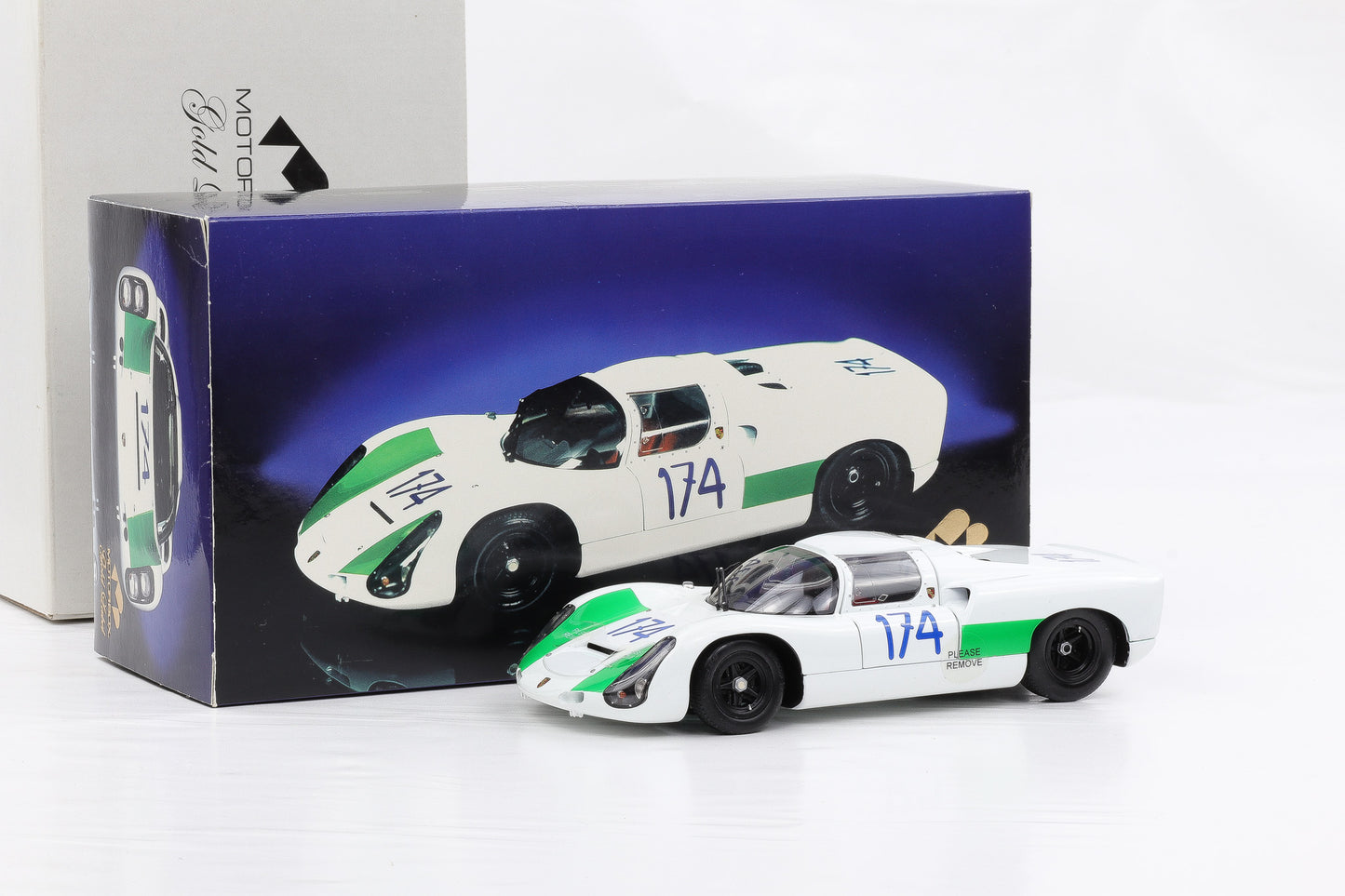 1:18 Exoto Motorbox Gold Label Porsche Carrera 910 #174 1966/68 OVP