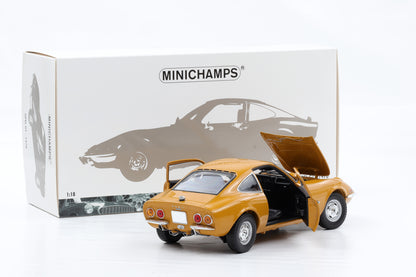 1:18 Minichamps Opel GT ocker 1970 opening 150 049031