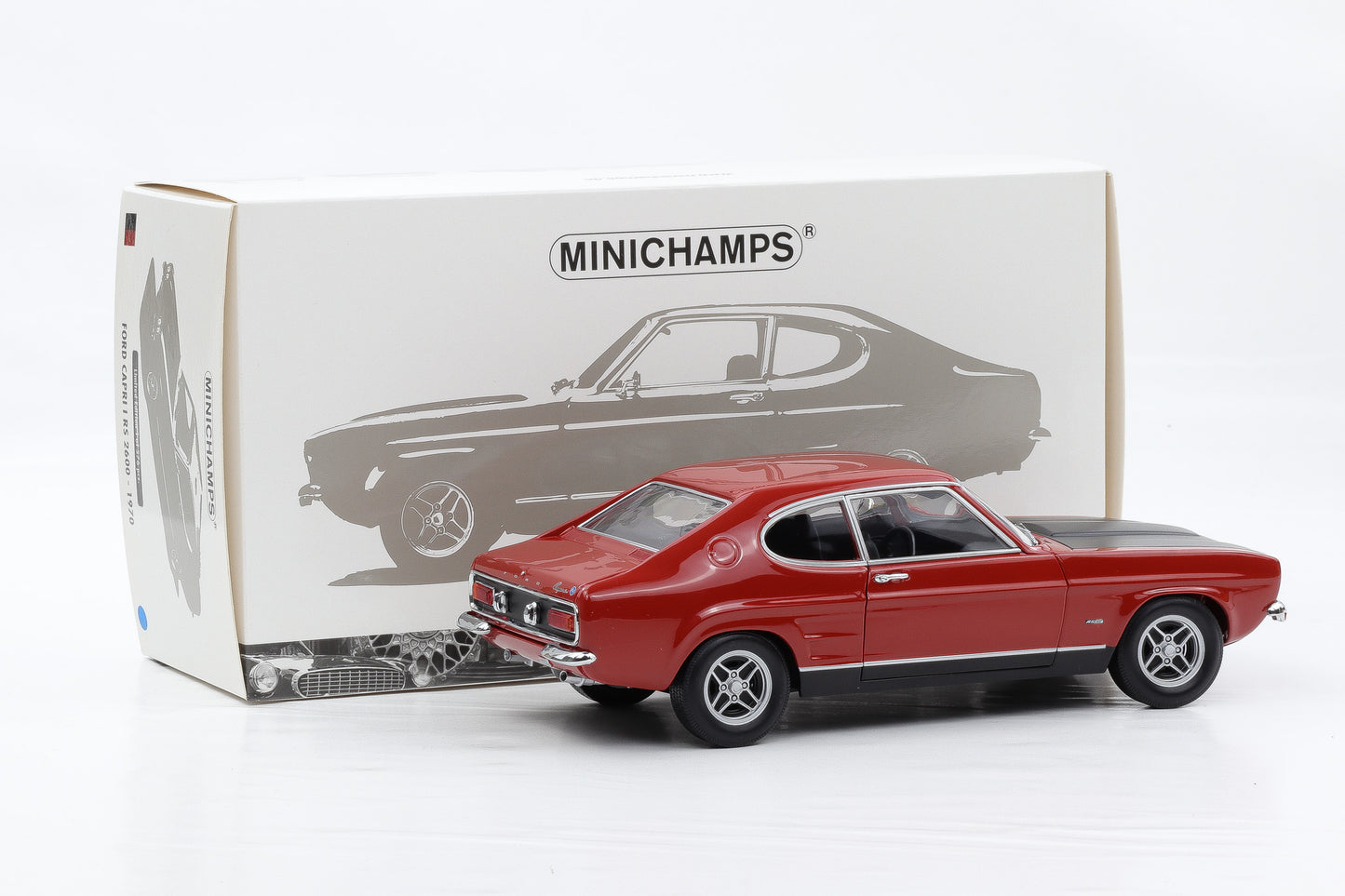 1:18 Minichamps Ford Capri MKI RS 2600 Red / black 1970 opening 150 089076