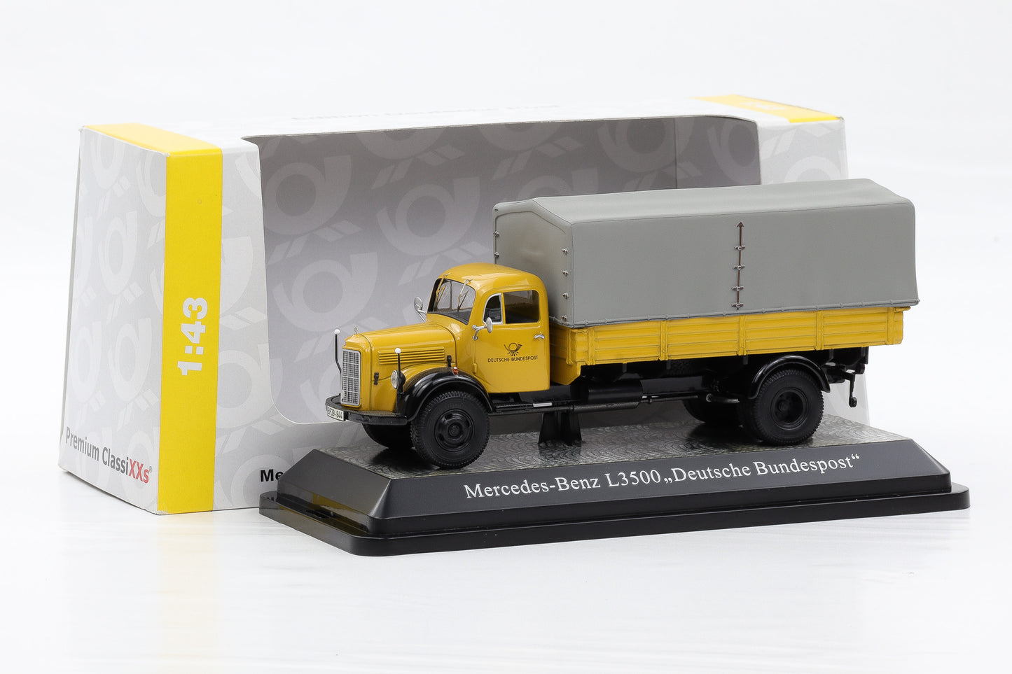 1:43 Premium Classixxs Mercedes-Benz L3500 LKW mit Planenaufbau Deutsche Post