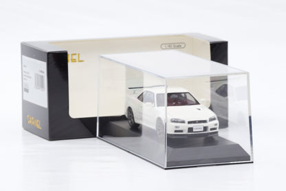 1:43 Carnel by Kyosho Nissan Skyline Nür GT-R VspecII BNR34 2002 white pearl