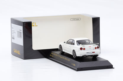 1:43 Carnel by Kyosho Nissan Skyline Nür GT-R VspecII BNR34 2002 white pearl