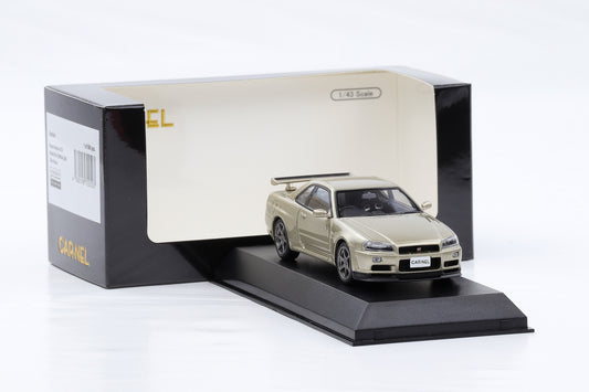 1:43 Carnel by Kyosho Nissan Skyline Nür GT-R Mspec BNR34 2002 Silica Brass