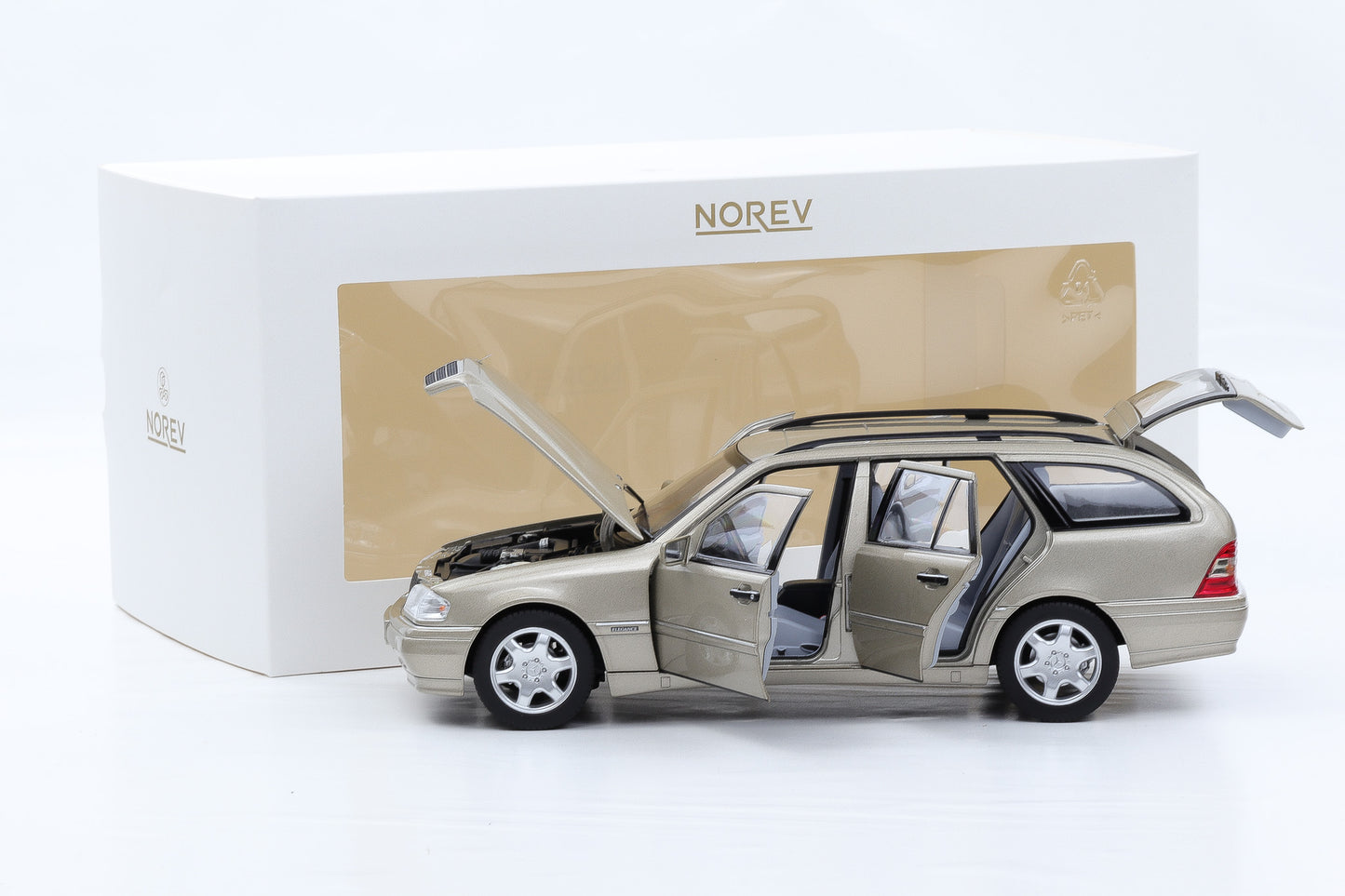 1:18 Norev Mercedes-Benz C Class T-Modell smokesilver Kombi S202 1997 183388