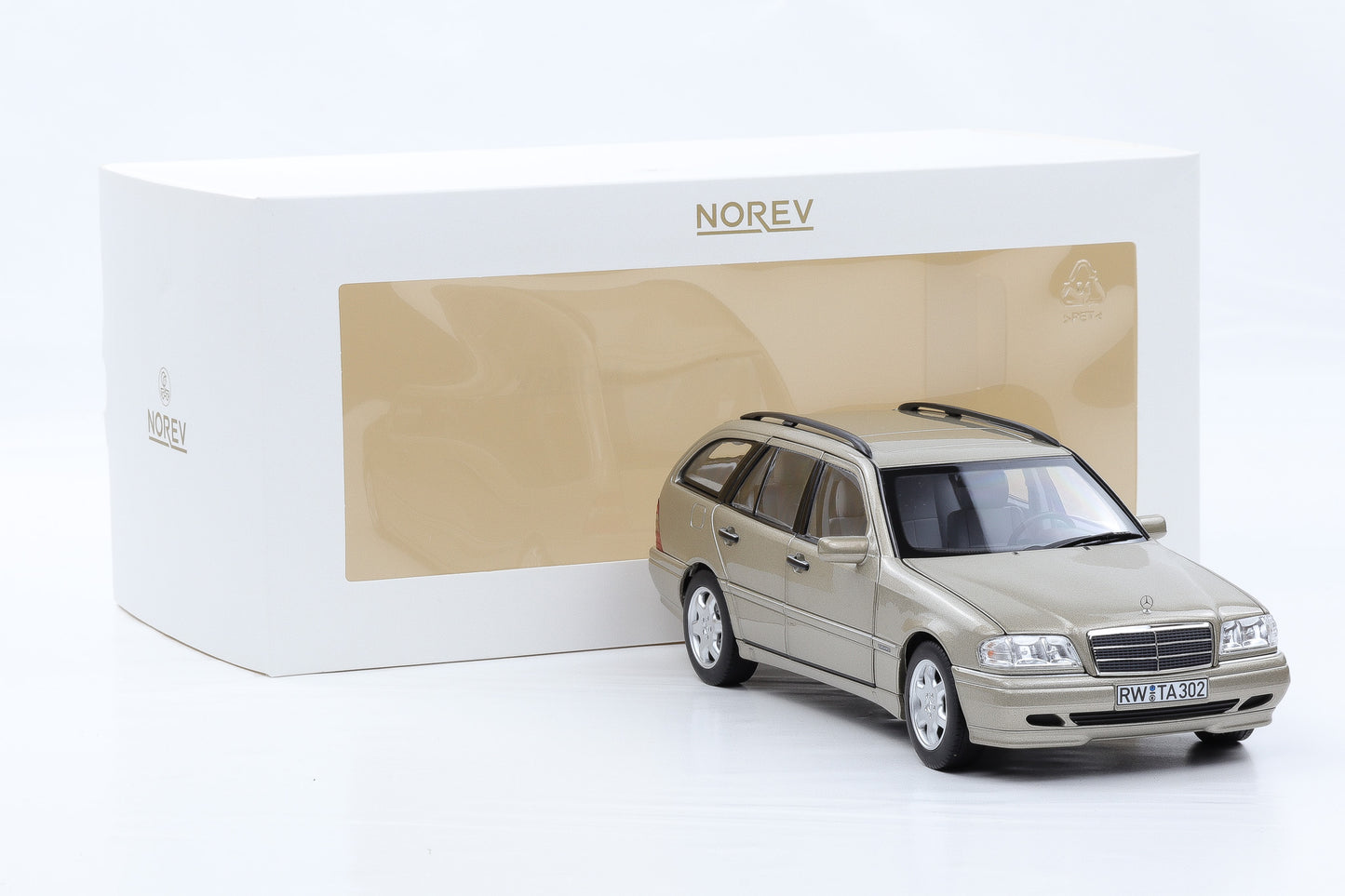 1:18 Norev Mercedes-Benz C Class T-Modell smokesilver Kombi S202 1997 183388