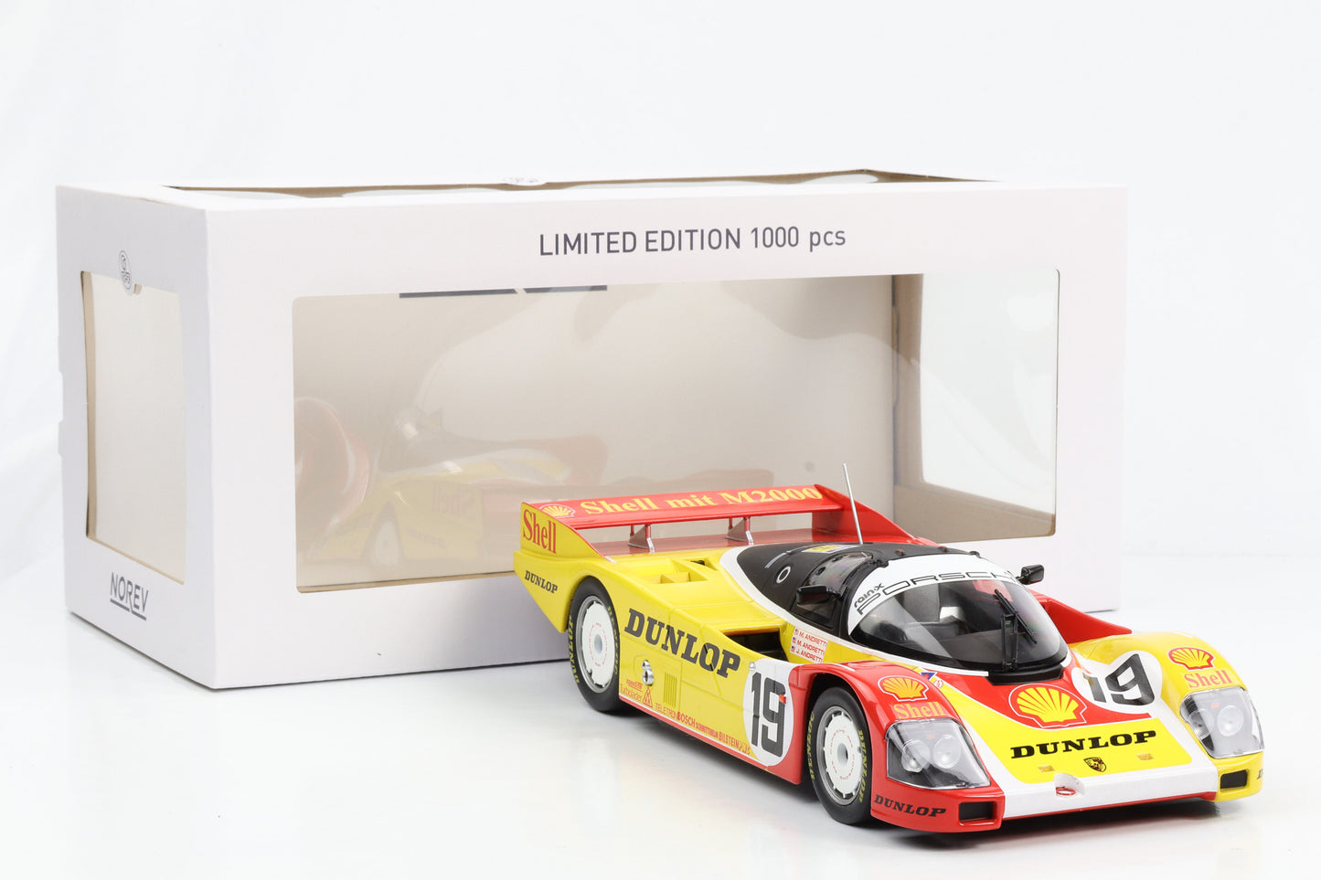 1:18 Porsche 962 C #19 24H le Mans 1988 Shell Mario Michael John Andretti Norev