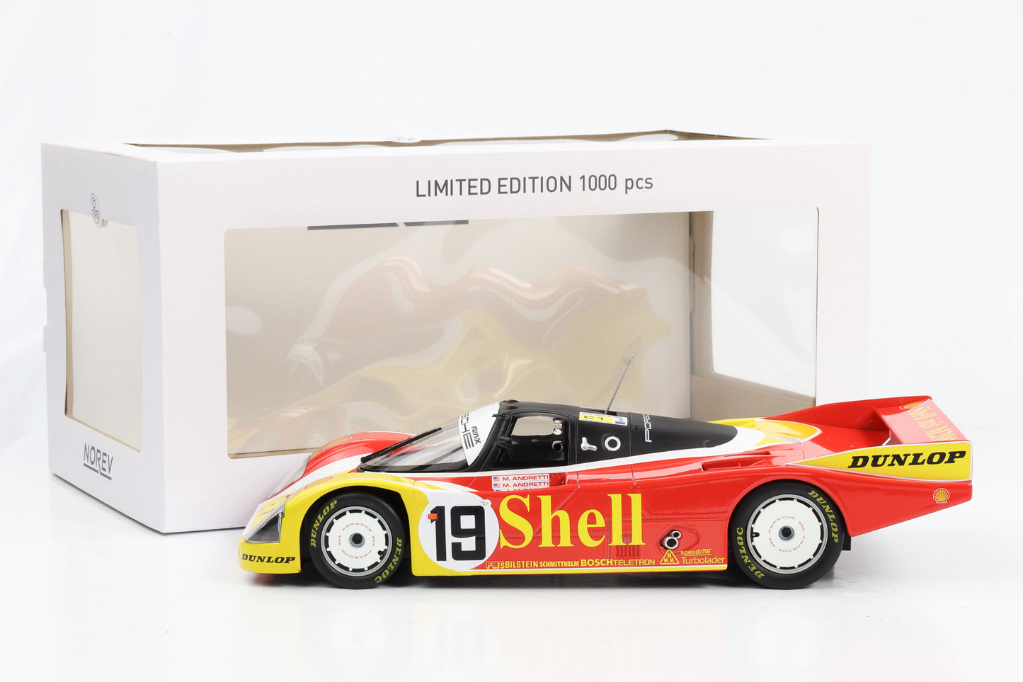 1:18 Porsche 962 C #19 24H le Mans 1988 Shell Mario Michael John Andretti Norev