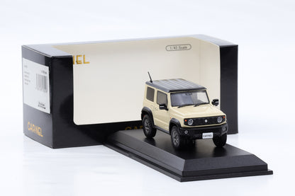 1:43 Carnel by Kyosho Suzuki Jimny JC JB74W 2018 Chiffon Ivory Metallic Black Roof
