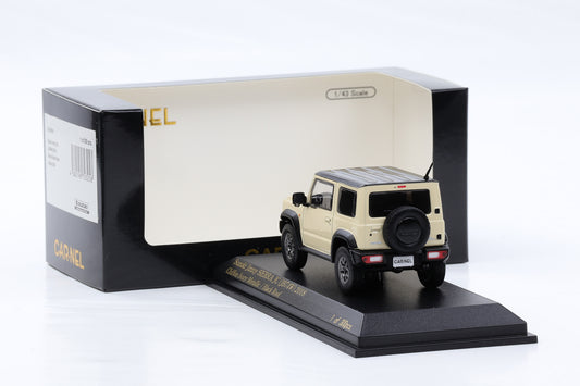 1:43 Carnel by Kyosho Suzuki Jimny JC JB74W 2018 Chiffon Ivory Metallic Black Roof