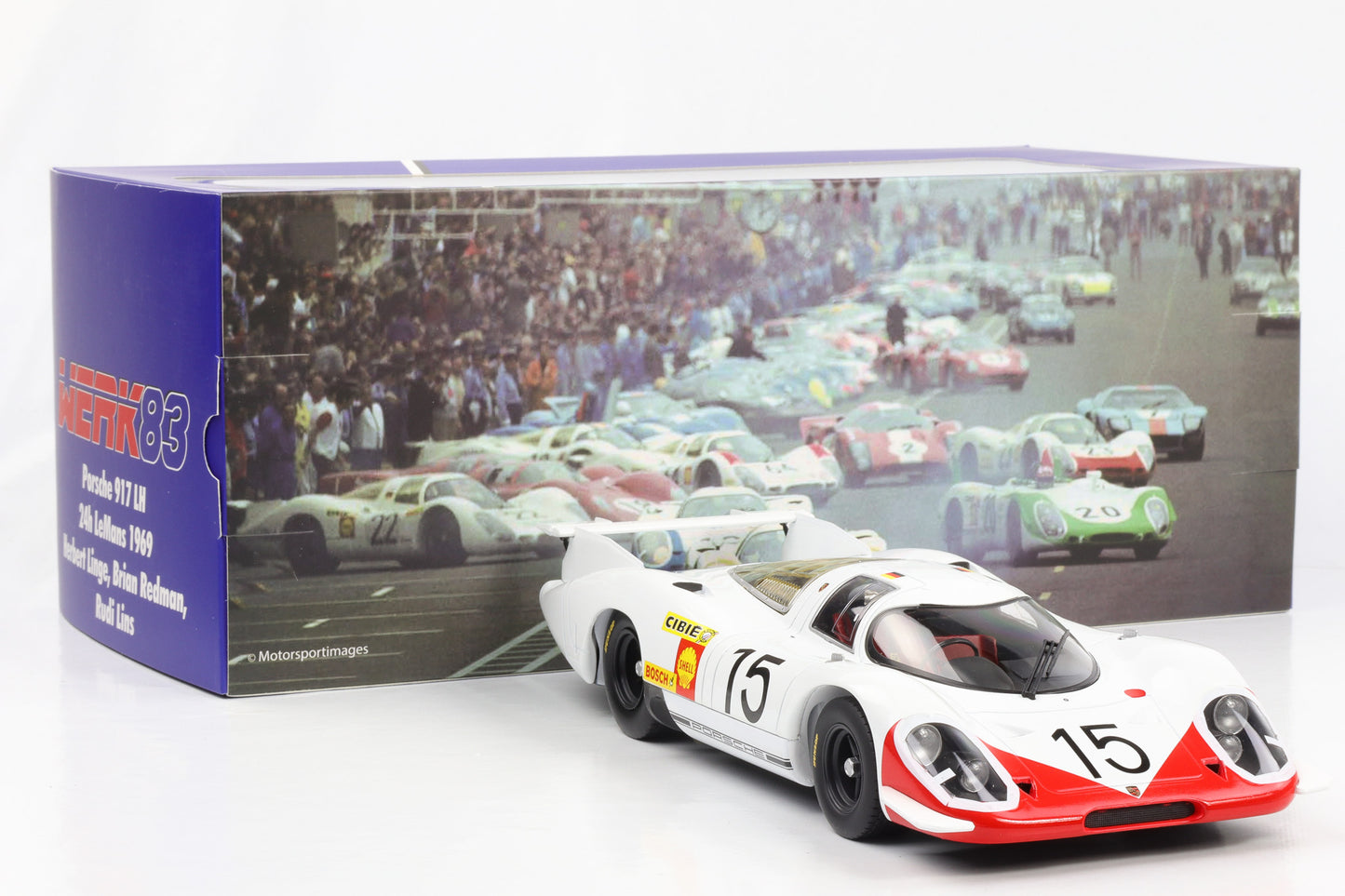 1:18 Porsche 917 LH #15 24h LeMans 1969 Linge Redman Lins WERK83 diecast