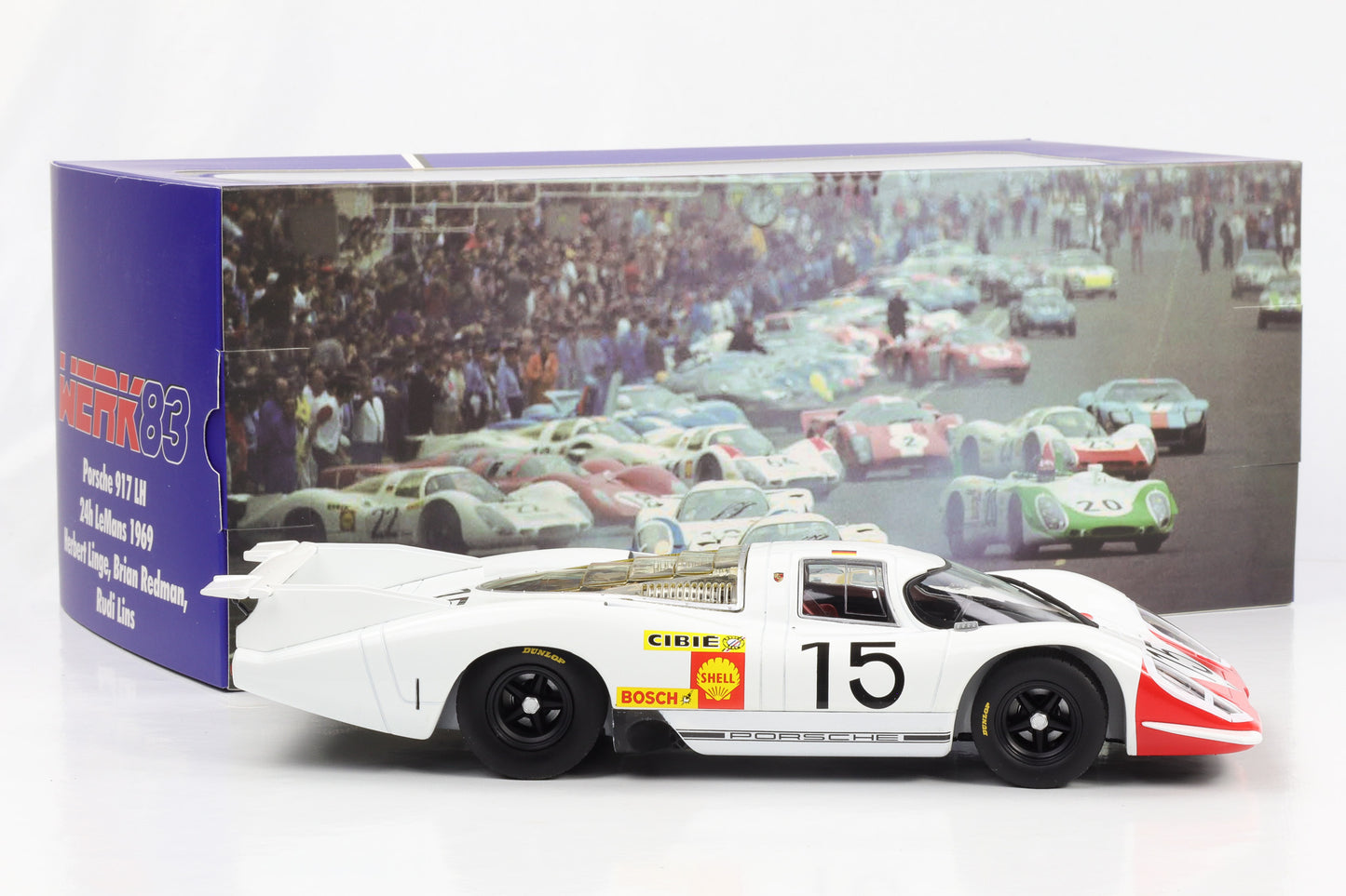 1:18 Porsche 917 LH #15 24h LeMans 1969 Linge Redman Lins WERK83 diecast