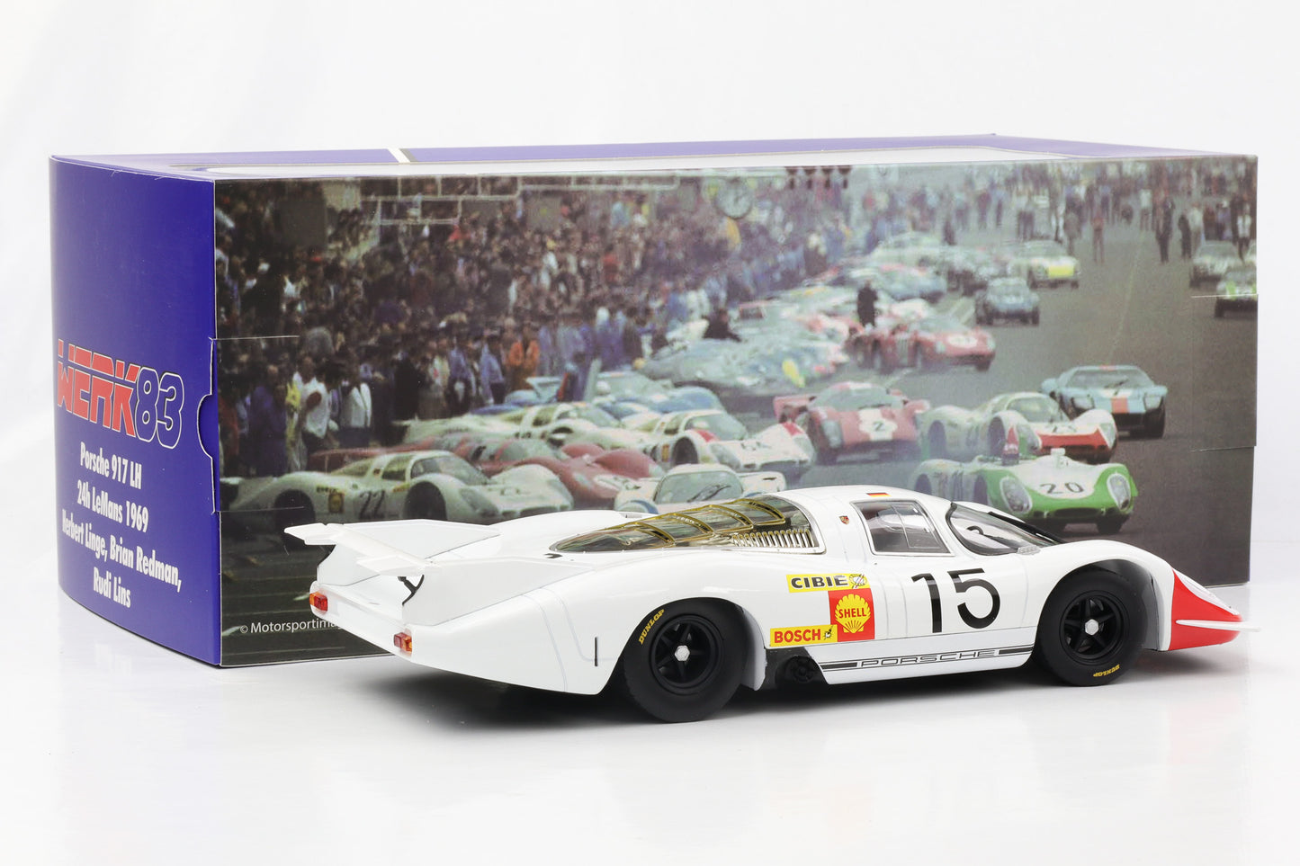 1:18 Porsche 917 LH #15 24h LeMans 1969 Linge Redman Lins WERK83 diecast