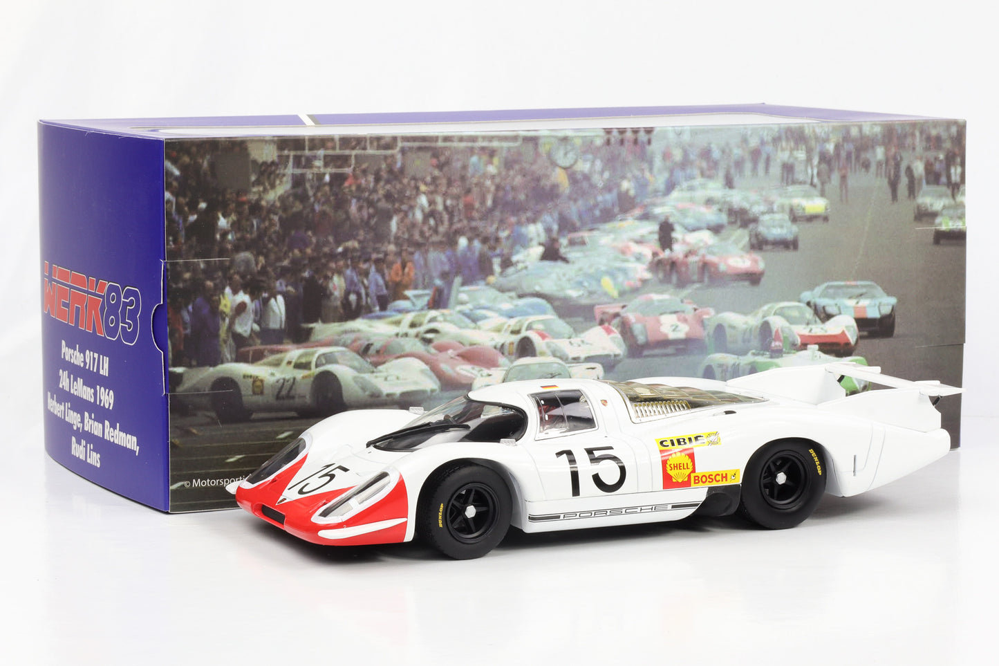 1:18 Porsche 917 LH #15 24h LeMans 1969 Linge Redman Lins WERK83 diecast