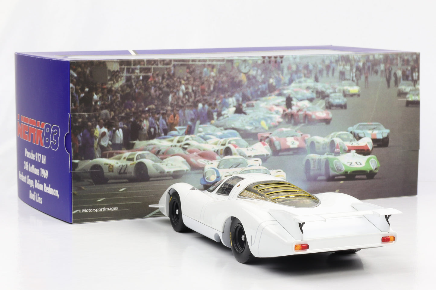 1:18 Porsche 917 LH 24h LeMans 1969 plain body white WERK83 diecast