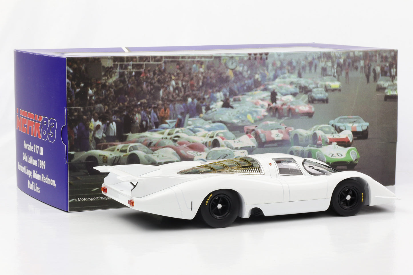 1:18 Porsche 917 LH 24h LeMans 1969 plain body white WERK83 diecast