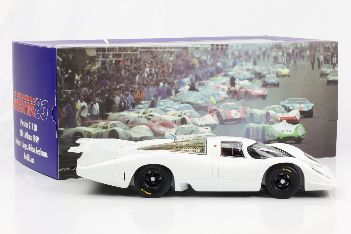 1:18 Porsche 917 LH 24h LeMans 1969 plain body white WERK83 diecast