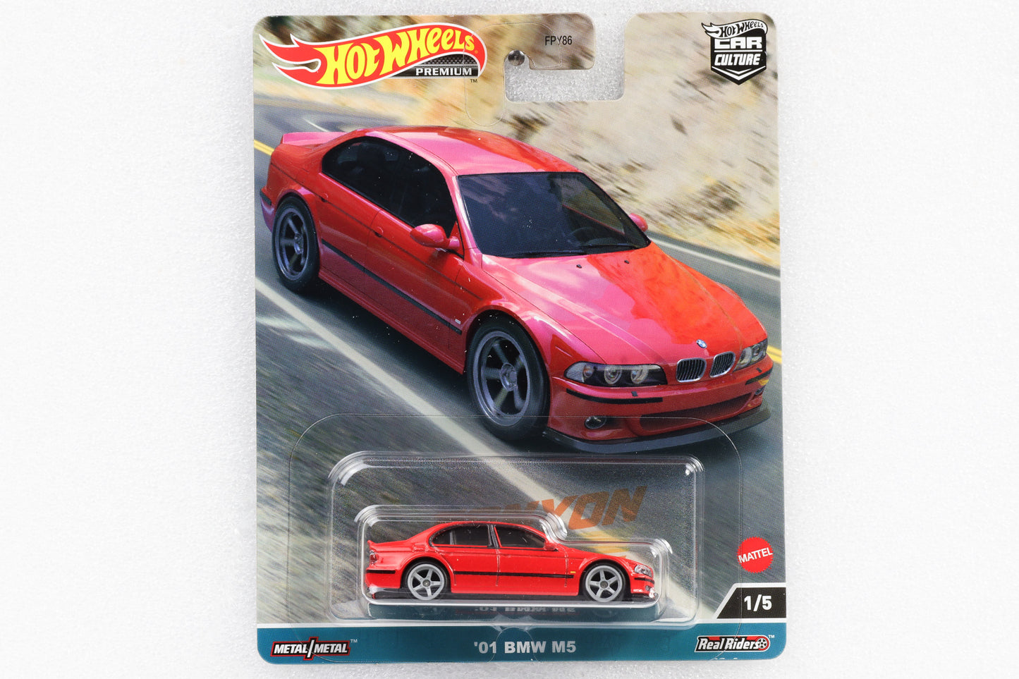 1:64 BMW M5 E39 rodas quentes vermelhas Canyon Warriors