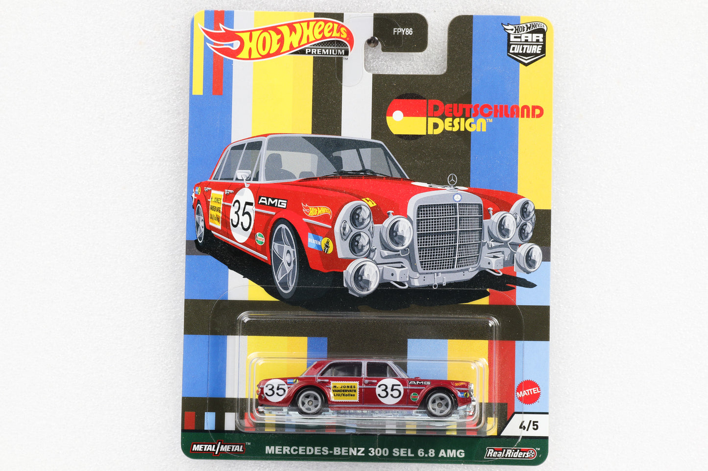 1:64 Hot Wheels Premium Mercedes-Benz 300 SEL 6.8 AMG Car Culture Deutschland Design