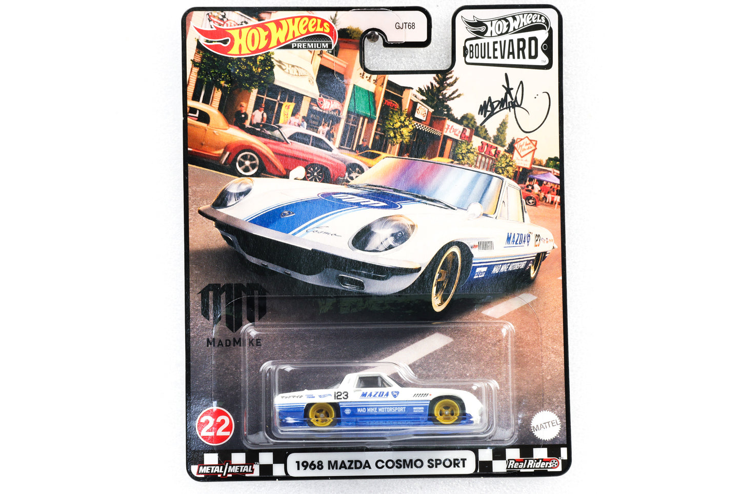 1:64 Hot Wheels Premium  1968 Mazda Cosmo Sport weiß-blau  Boulevard