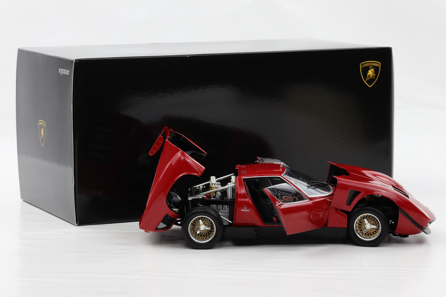 1:18 Kyosho Lamborghini Miura SVR Red Black R full opening 08319R