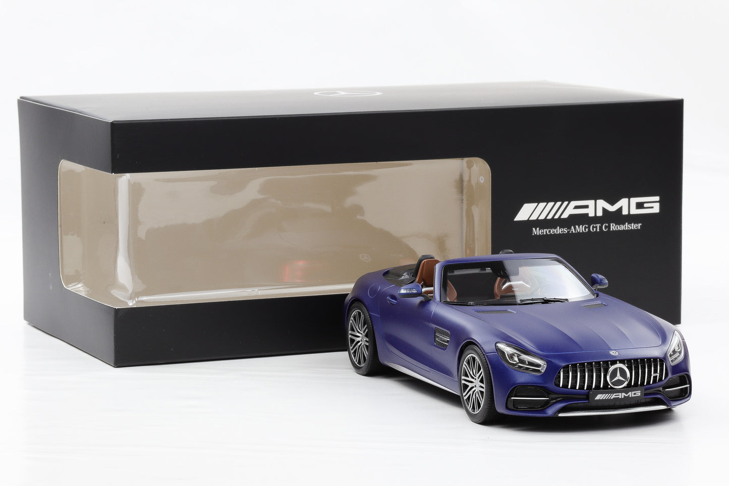 1:18 Norev Mercedes-Benz AMG GT C Roadster R190 brilliantblau magno 2017 Dealer