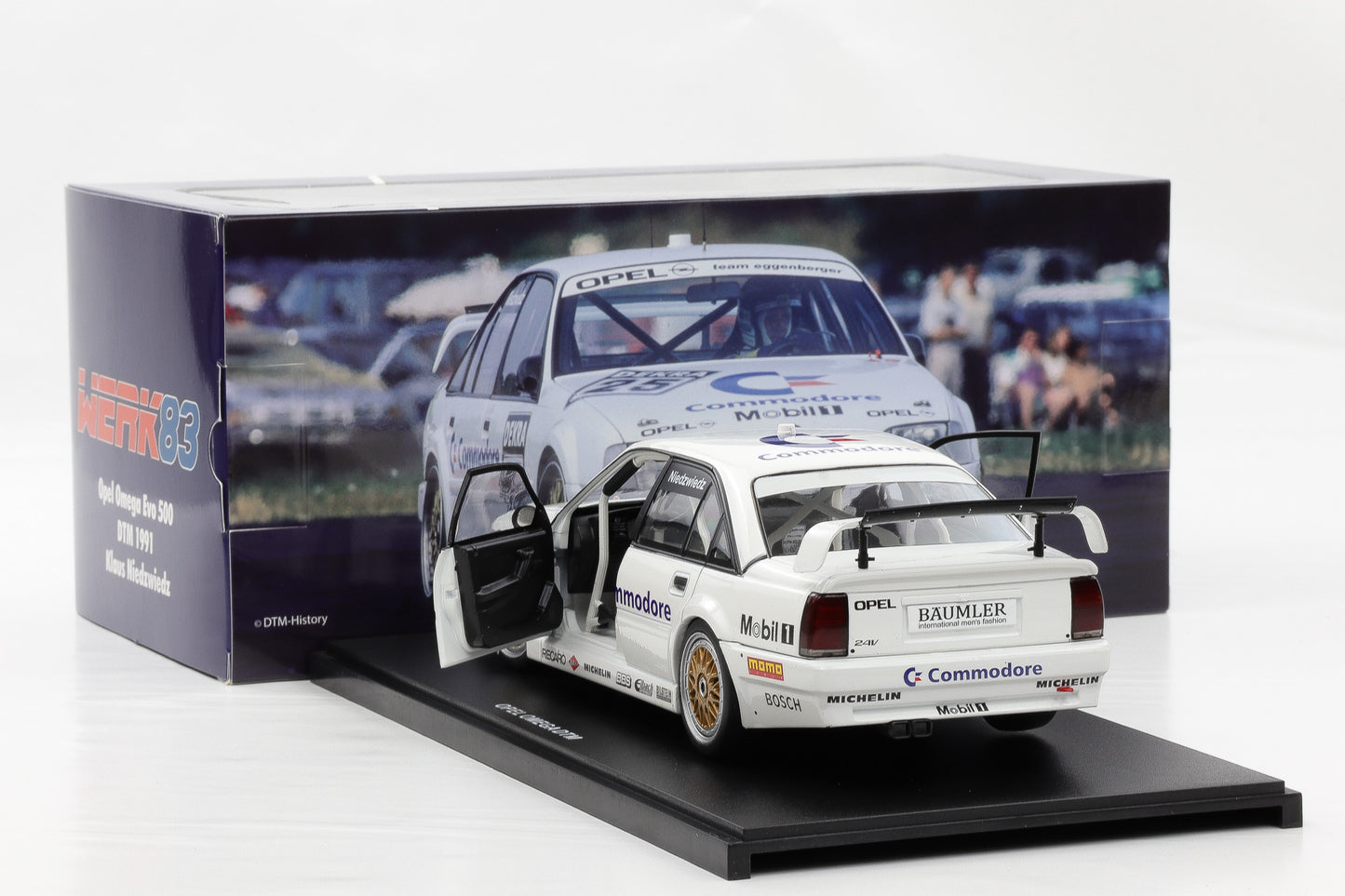 1:18 Werk83 Opel Omega EVO 500 Commodore #25 DTM 1991 Klaus Niedzwiedz