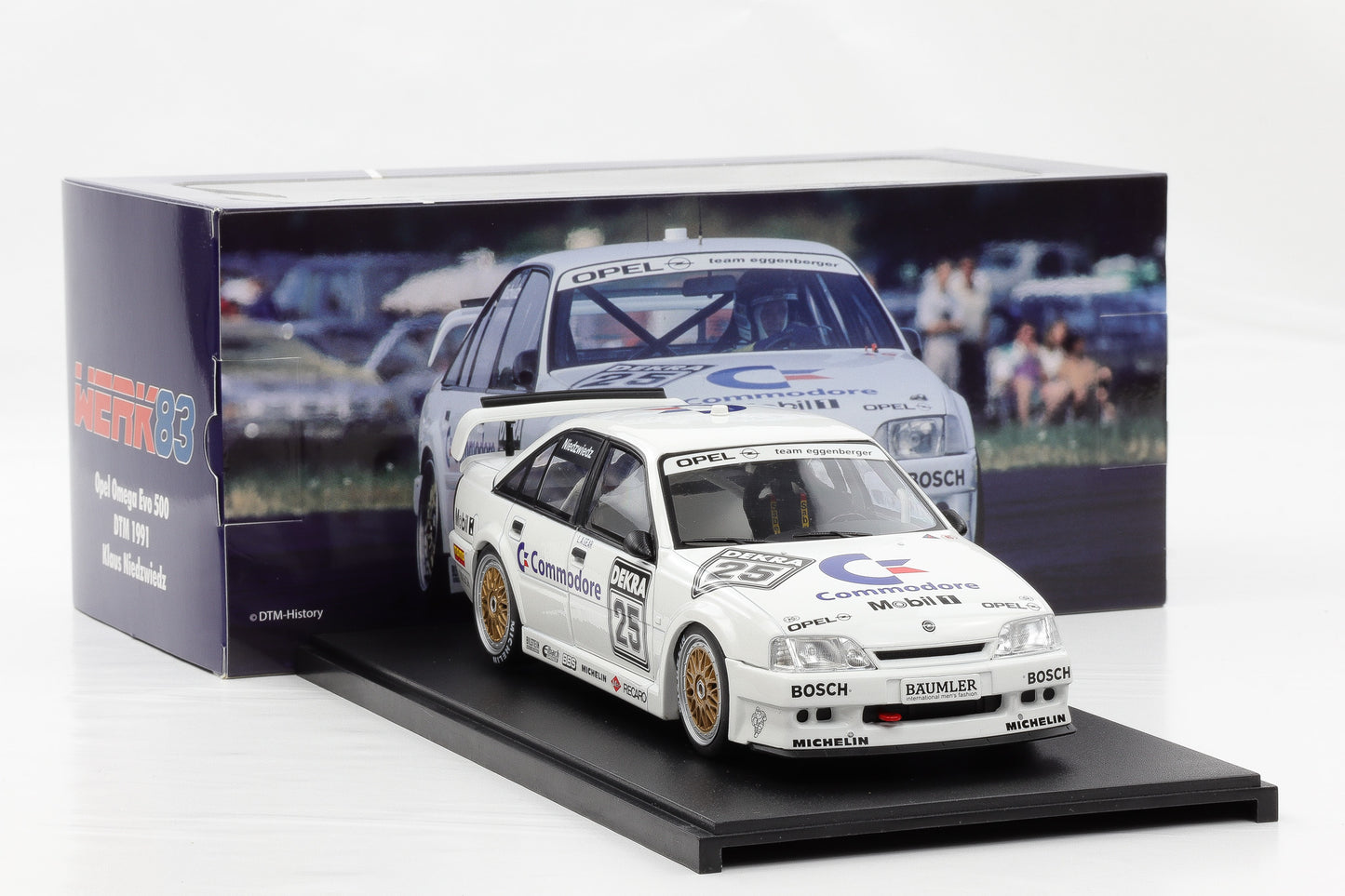 1:18 Werk83 Opel Omega EVO 500 Commodore #25 DTM 1991 Klaus Niedzwiedz