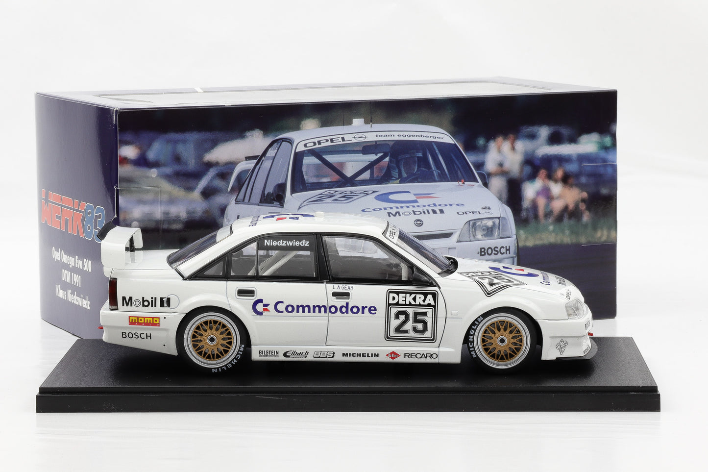 1:18 Werk83 Opel Omega EVO 500 Commodore #25 DTM 1991 Klaus Niedzwiedz