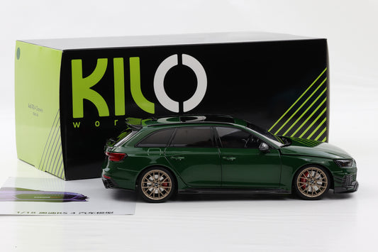 1:18 NZG Audi A4 RS4 Darwin Pro (B9) Avant 2020 green metallic KIJO WORKS
