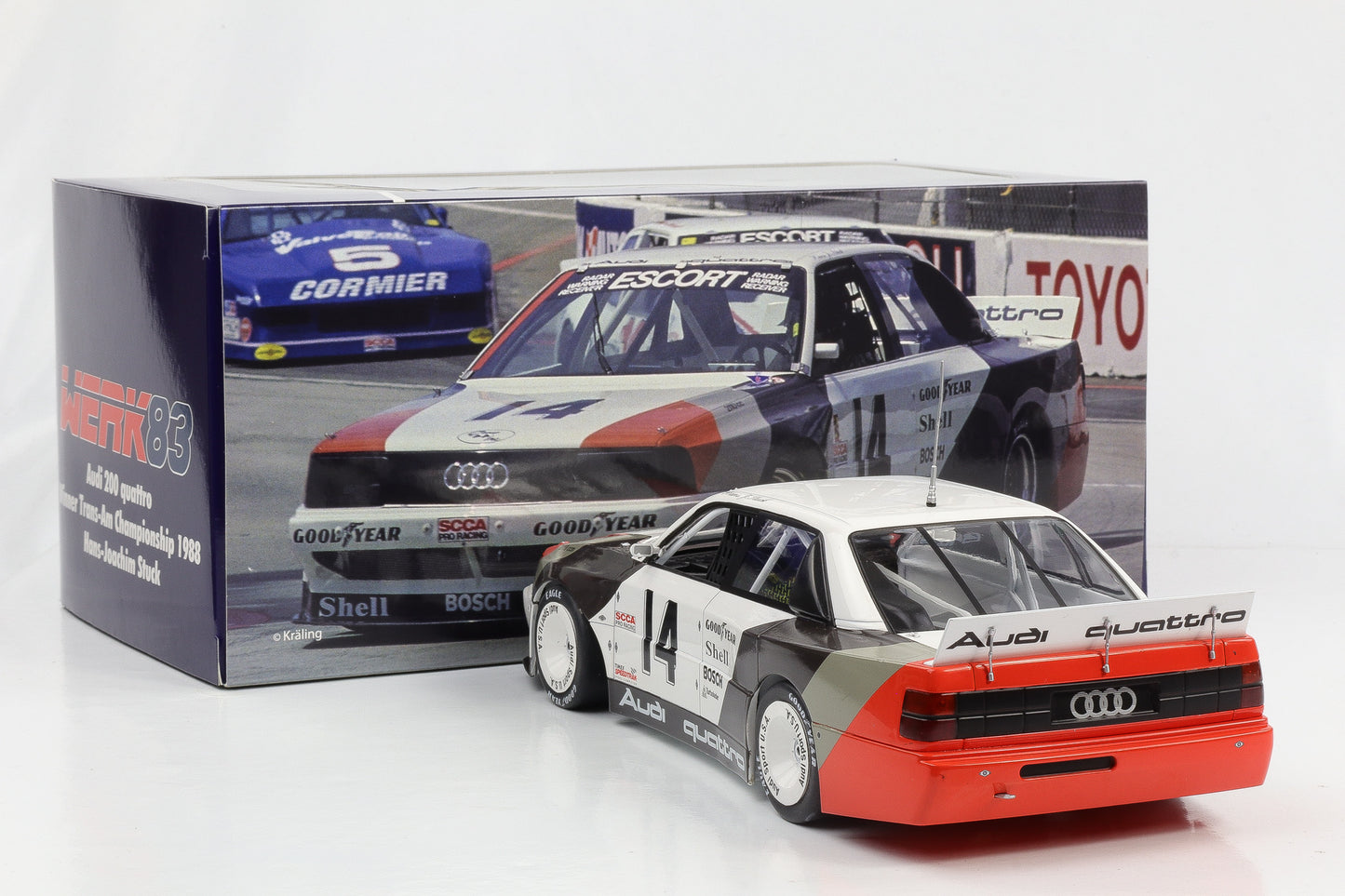 1:18 Audi 200 Quattro#14 Cleveland Trans-Am 1988 Winner Stuck Werk83