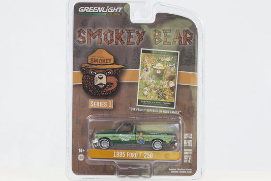 1:64 Greenlight Smokey Bear - 1995 Ford F-250 dunkelgrün