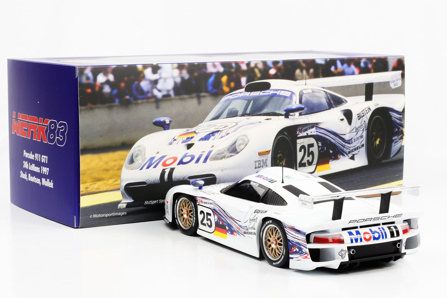 1:18 Werk83 Porsche 911 GT1 #25 Stuck, Boutsen, Wollek 24h Le Mans 1997