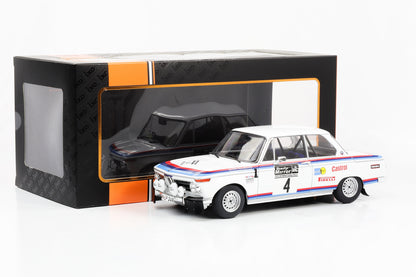 1:18 IXO BMW 2002 #4 Waldegard, Thorszelius RAC Rally 1973 weiß mit Streifen