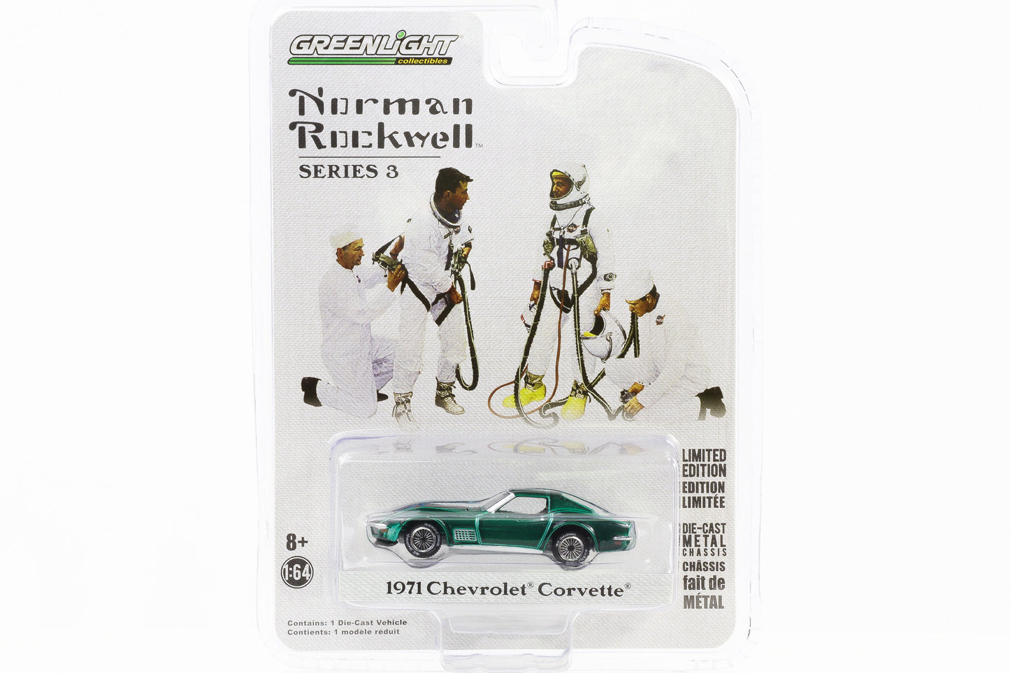 1:64 Greenlight Norman Rockwell - 1971 Chevrolet Corvette metallic-grün