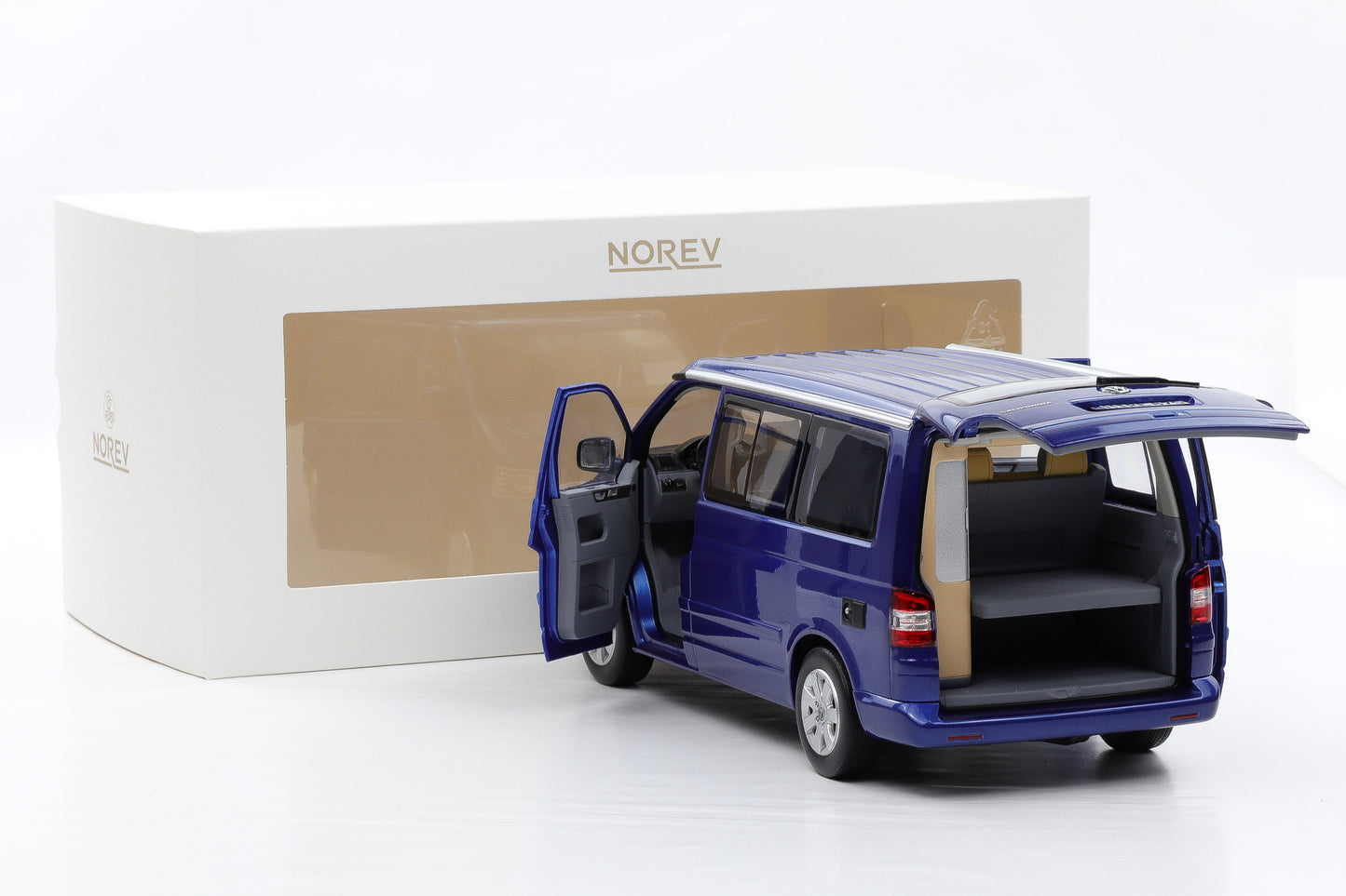 1:18 Norev VW T5 VW California Bus Camping Ravennablau metallic 2003 188607