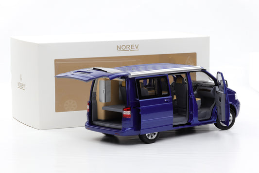 1:18 Norev VW T5 VW California Bus Camping Ravennablau metallic 2003 188607