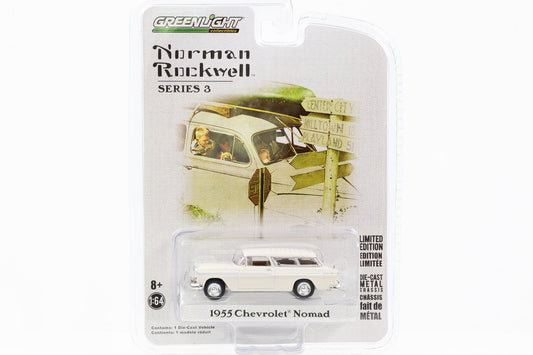 1:64 Greenlight Norman Rockwell - 1955 Chevrolet Nomad cream white